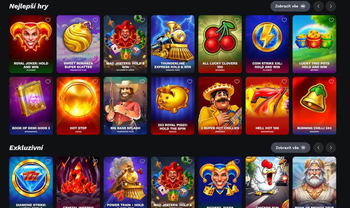 Bet On Red Casino – katalog slotů: Gates of Olympus, Sweet Bonanza, Book of Dead a další